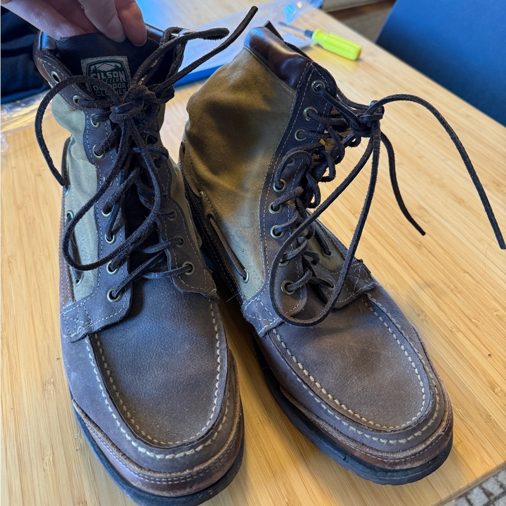 Filson Men's Two-Tone Leather and Canvas Boots Sebago